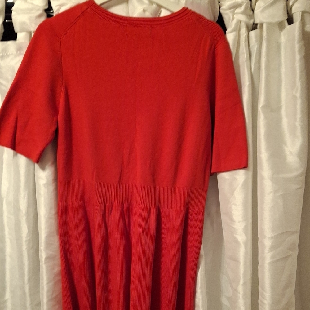 Banana Republic Vibrant Red Knit Sweater Dress XL - Picture 6 of 7